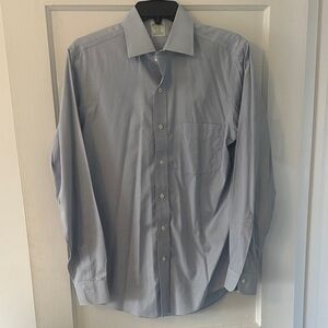 Brooks Brothers Light Blue Men's Dress Shirt with Chest Pocket
